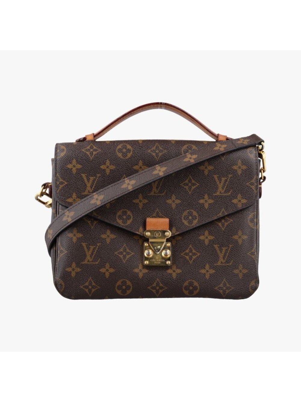 Louis Vuitton Pochette Metis MM Monogram Brown Canvas Handbag
